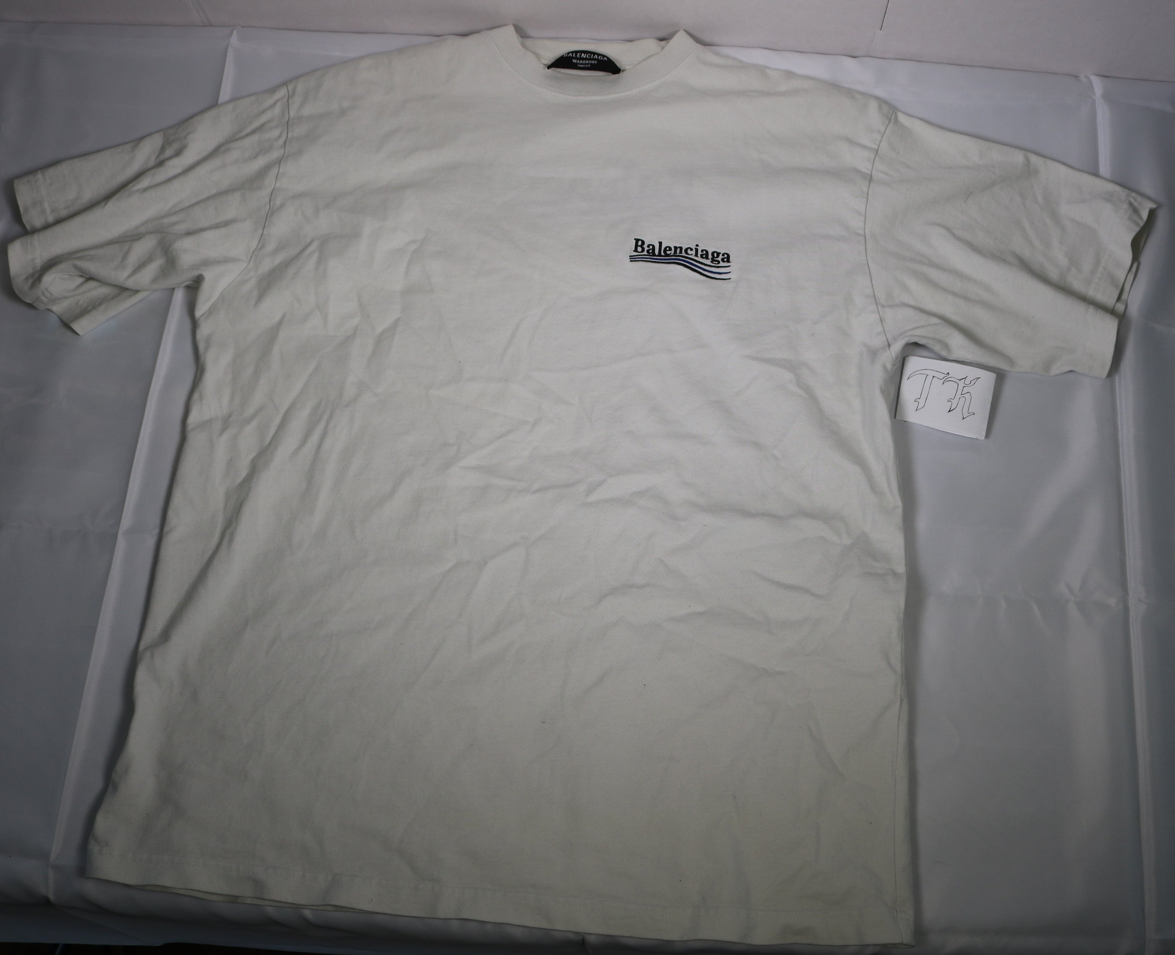 Balenciaga Political Campaign Embroidered Logo T-Shirt – Black