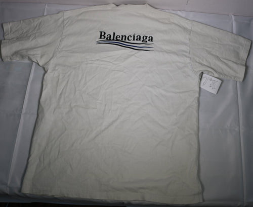 Balenciaga Political Campaign Embroidered Logo T-Shirt – Black